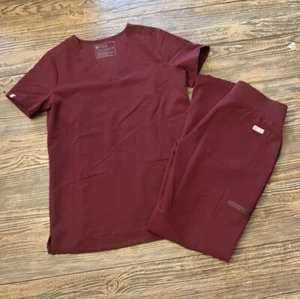 Figs Scrubs Technical Collection Set Burgundy Women’s/Men’s Size XS - Picture 1 of 20