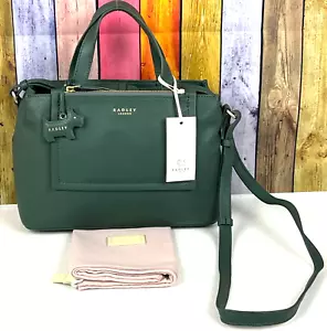Radley Farthing Downs Medium Cross Body Bag or Grab Dark Green Leather RRP £189 - Picture 1 of 7