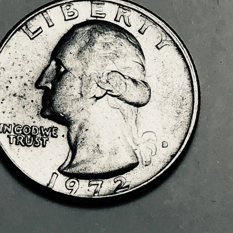 1972 D Washington quarter folder filler circulated Cover