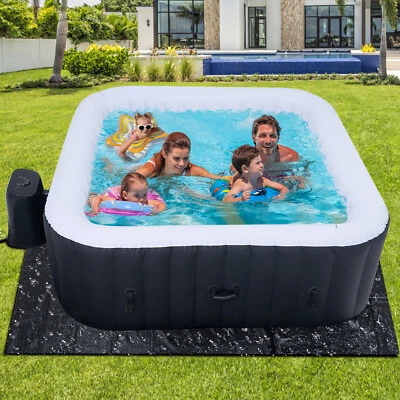 "Bañera de hidromasaje inflable 72x72"" con 130 chorros para sauna piscina bañera de hidromasaje exterior para 6 personas" Foto 1 de 4