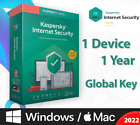 Kaspersky Internet Security 1 Device 1 Year - 2022 For Mac & PC