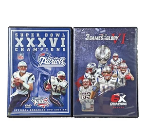 New England Patriots DVD Lot 3 Games To Glory VI & Super Bowl XXXVI Champions - Imagen 1 de 17