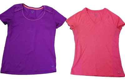 Champion C9 Camisas Atléticas Mujer Talla XS LOTE DE DOS (2) Prendas para el torso Púrpura y Coral Foto 1 de 4