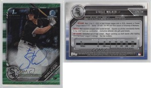 2019 Bowman Chrome Prospect Green Shimmer Refractor /99 Steele Walker Auto