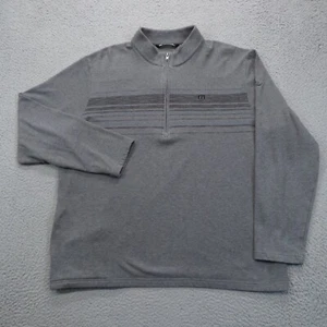 Travis Mathew Sweater Mens XL Grey 1/4 Quarter Zip Fleece Pullover Golf Jacket - Picture 1 of 11