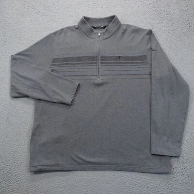 Travis Mathew Sweater Mens XL Grey 1/4 Quarter Zip Fleece Pullover Golf Jacket - Image 1 of 4