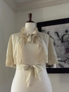 1930s Silk Cape - Vintage Bed Jacket Silk - Picture 1 of 11
