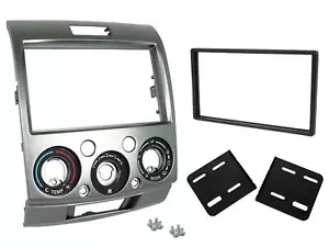 RADIO ESTÉREO FACIA FASCIA CT23MZ09 PARA MAZDA BT-50 2007-2012 DOBLE DIN PLATEADO - Imagen 1 de 1