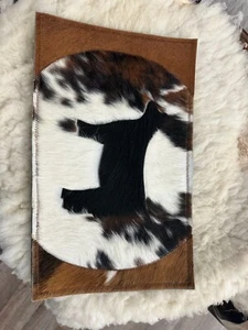 Hervorragende braune Töne Rindsleder Angus Tischsets Wohndeko echtes Rindsleder Matten - Bild 1 von 7