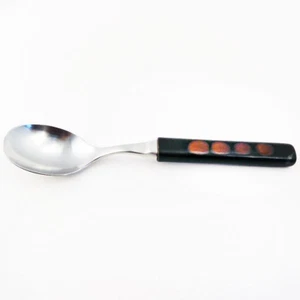 DENBY GARNET Soup Spoon 8" long Stone & Steel NEW NEVER USED made in England - Picture 1 of 3