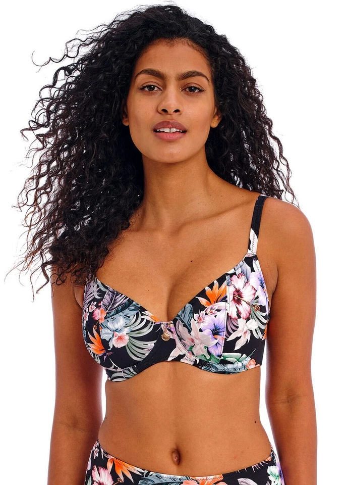 FREYA KAMALA BAY MIDNIGHT UNDERWIRE PLUNGE BIKINI TOP SIZE 30E/ 8E - image 1 of 1