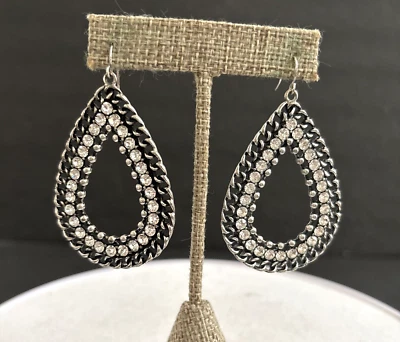 Brincos de lágrima de strass e bronze Juicy Couture - Imagem 1 de 4