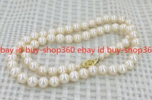 Charming 7-8mm Real Natural South Sea White Pearl Necklace 16-72'' Clasp - Picture 1 of 12