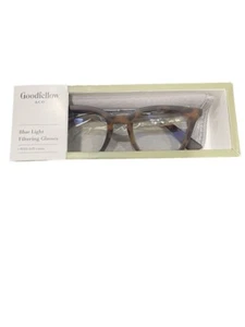 Men's Tortoise Print Square Blue Light Filtering Glasses - Goodfellow & Co Brown - Picture 1 of 1