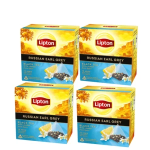 4x Lipton Russian Earl Grey Black Tea Pyramid 20p – A Zesty Twist on a Classic! - Picture 1 of 1