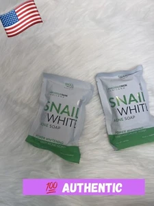 2X SNAIL BODY WHIT ACNE SOAP. Reduce Acne Clear Skin Reducing Dark Spots 70g. - Picture 1 of 3