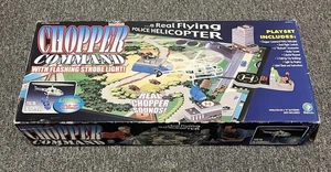 Vintage Chopper Command Battery Operated Flying Helicopter Playset Jasman TESTED - Picture 1 of 10