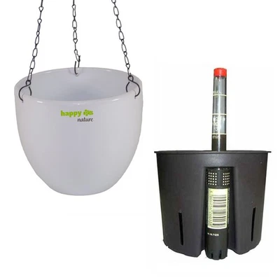 Set3 3 teilig Keramik Blumenampel Venus 13/12 weiss Ø 17.5 cm H 15 cm für Hydrop - Bild 1 von 4