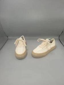 Stepney Workers Club Canvas Trainers UK 5 EU 38 Cream Nude Pink Plimsolls Soles - Picture 1 of 15