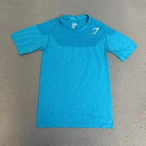 Gymshark Phantom Shirt Herren Größe M Blau Kurzarm Kompression - Bild 1 von 9