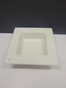 NORA FLEMING PEARL DOT 9 1/4" SQUAR WHITE CANDY/NAPKIN HOLDER/BOWL/DISH-MINT - Picture 1 of 4