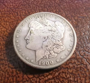 1900 O Morgan Silber Dollar Münze 1 $ New Orleans Münzzeichen USA USA #2 - Bild 1 von 2