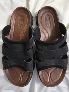 Keen Daytona II Slide Leather Sandals BLACK Size Tag Missing Fits Like 10 - Picture 1 of 5