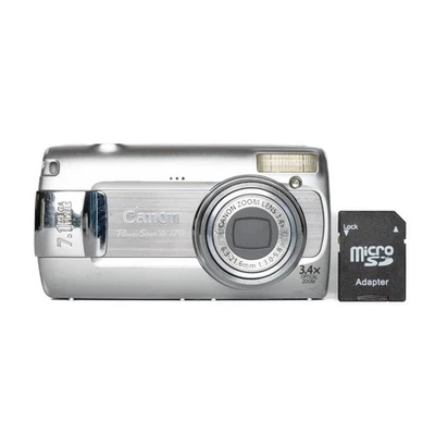 Canon PowerShot A470 7.1MP Digital Camera - Silver - FULLY FUNCTIONAL - Image 1 of 4