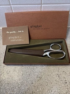 Vintage Gingher Knife Edge Scissors G-8 Chrome Shears w/Box & Guard - Picture 1 of 9
