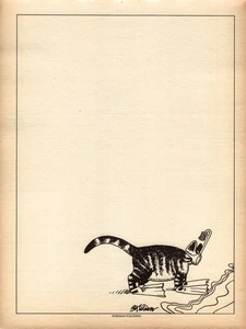 Vintage B. KLIBAN Katze Notizblock Seite (einzeln) Arbeiter Verlag 8,25x11 - Bild 1 von 1