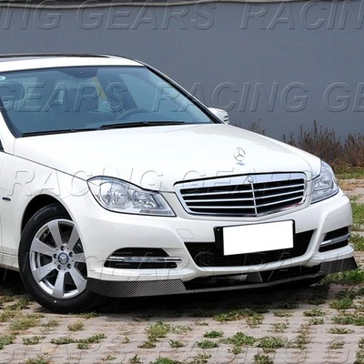 PARAGOLPES DELANTERO DIVISOR LIP ESTILO CARBONO CLASE C MERCEDES-BENZ W204 2012-2014 Foto 1 de 4