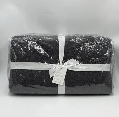 Edredón Pottery Barn Belga Lino Puntada Floral -KING/Cal King - Ébano/R3C3 Foto 1 de 3