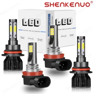 For Nissan Frontier 2005-2018 4X LED Bulbs - Hi/Low + Fog Lights 6000K H11/H9 - Picture 1 of 13