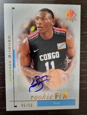 2011 12 Bismack Biyombo RC UD SP Authentic Auto Gold Rookie Card 45/50 Congo NBA