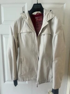 Prada Gore Tex Jacket Women's Tg.48 US 10 Cream Nylon Hooded Zip Up RARE - Picture 1 of 12