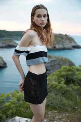 Парео из органического хлопка ручной вязки — черный - Изображение 1 из 2