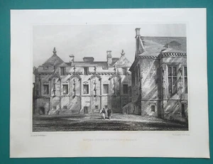 ESCOCIA Palacio Stirling Vista de la Corte Exterior - Impresión Antigua 1852 - Imagen 1 de 1