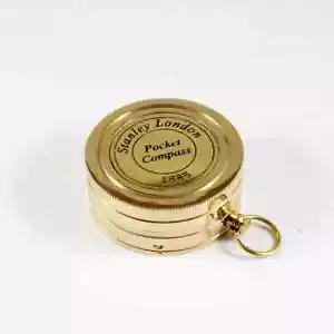 Handmade Brass Polished Nautical Compass - Picture 1 of 10