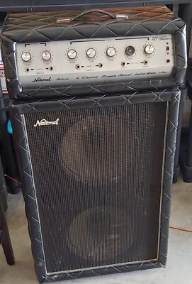 Оригинальная Конец 60-х Начало 70-х НАЦИОНАЛЬНАЯ Модель GA960P Gtr УСИЛИТЕЛЬ Diamond Tuck-n-Roll - Изображение 1 из 4