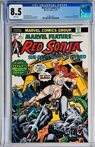 Marvel Feature Presents Red Sonja #1 CGC 8.5-1st Book Dedicated to Red Sonja!