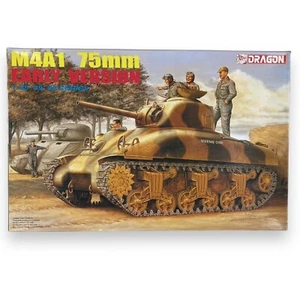 Kit Modelo Dragón M4A1 75mm Versión Temprana 1:35 6048 Sin Hecho 1996 Hong Kong - Imagen 1 de 7