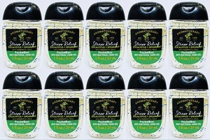 10 Bath Body STRESS RELIEF EUCALYPTUS SPEARMINT Pocketbac AntiBac Sanitizer Gel - Picture 1 of 1
