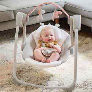 Ingenuity Tragbare Babywippe Comfort 2 Go Flora the Unicorn vidaXL
