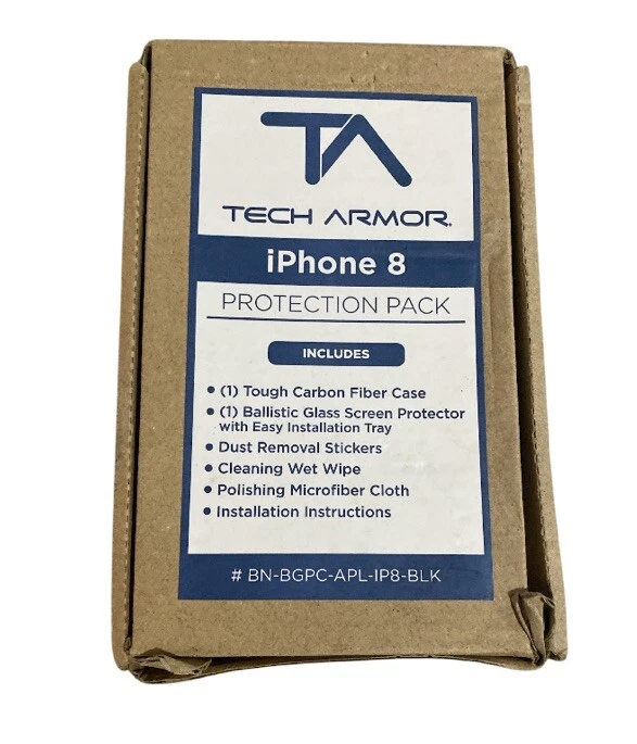 Tech Armor iPhone 8 Protection Pack Case Protector Dust Removal Sticker Black - Image 1 of 3