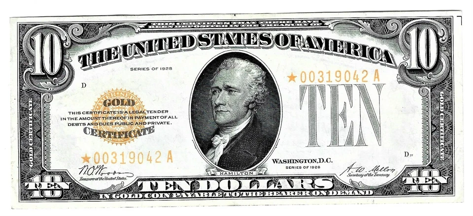 Fr. 2400 1928 Gold Certificate. High Grade Star Note - Image 1 of 2