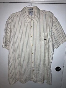 Lifted Research Group Linen Rasta Colors Button Up Shirt Rare 6xl - Picture 1 of 5