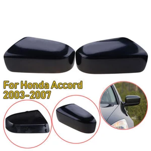 1Pair Mirror Cover Cap Housing fits For 2003-2007 Honda Accord Sedan/Coupe Black - Picture 1 of 8