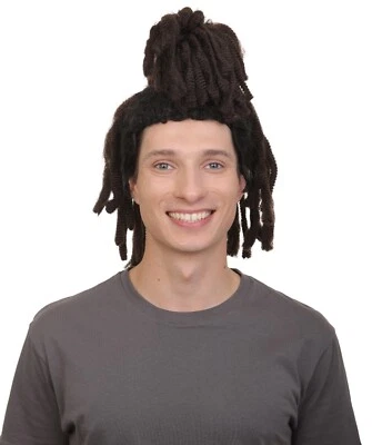 Peluca peinada mediana de músico canadiense con rastas para hombre adulto HM-1504 Foto 1 de 4