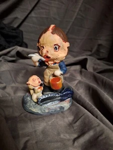 Altered Precious Moments figurine, Leatherface Replica , 5 In Tall, Handpainted - Picture 1 of 2