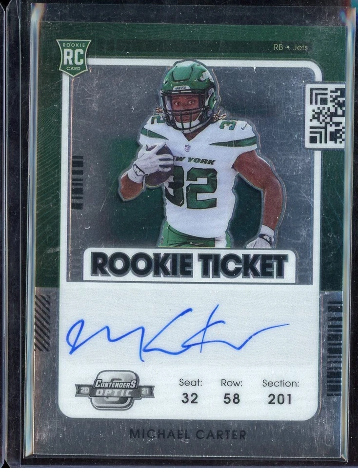 2021 Panini Contenders Optic Autographs Rookie #129 Michael Carter RC - Image 1 of 1